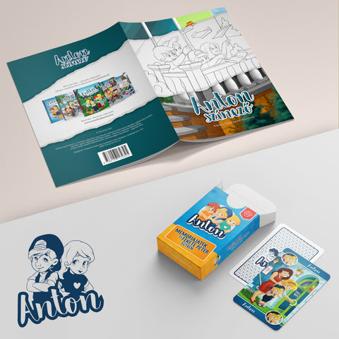 Anton színező + kártyajáték