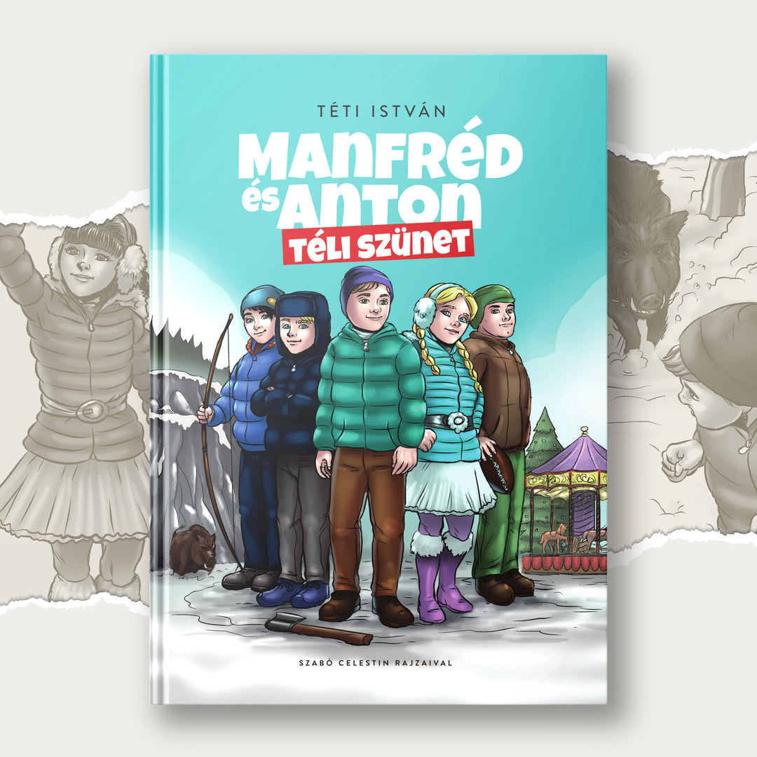 Manfréd és Anton - Téli szünet - könyv, keményfedeles, 132 oldal