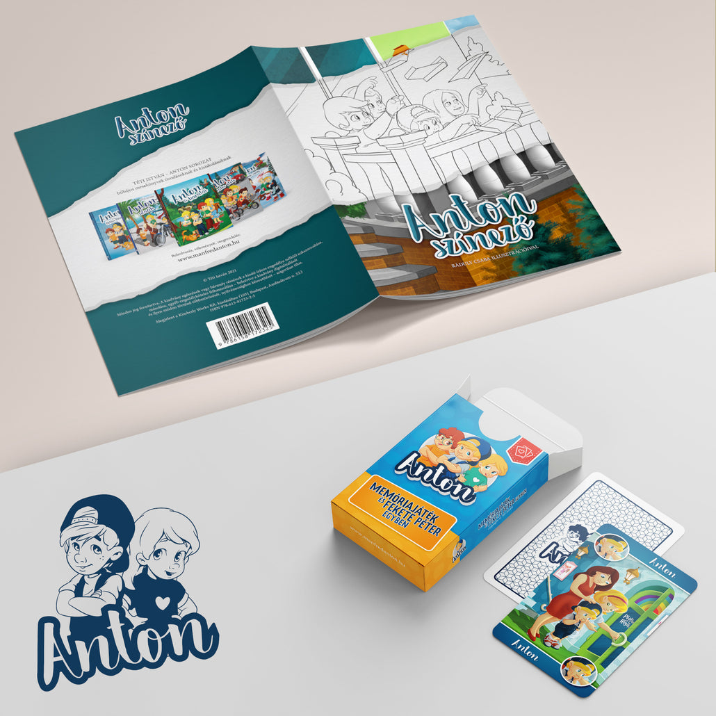Anton színező + kártyajáték